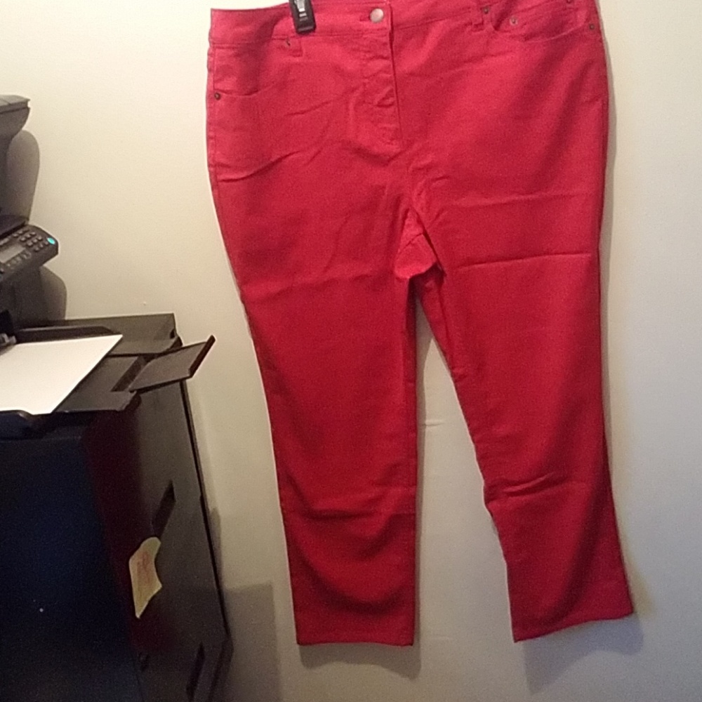 Liz Claiborne red Jackie style pants/jeans